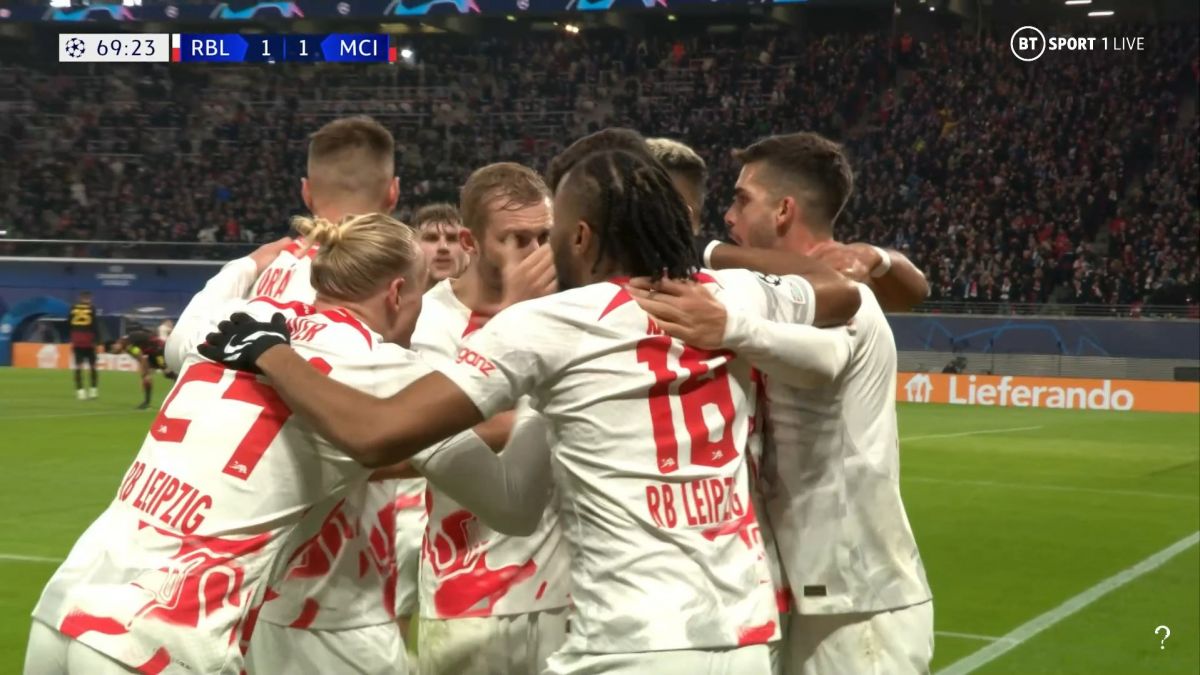 گل اول آربی لایپزیش به منچسترسیتی (ژوسکو گواردیول)