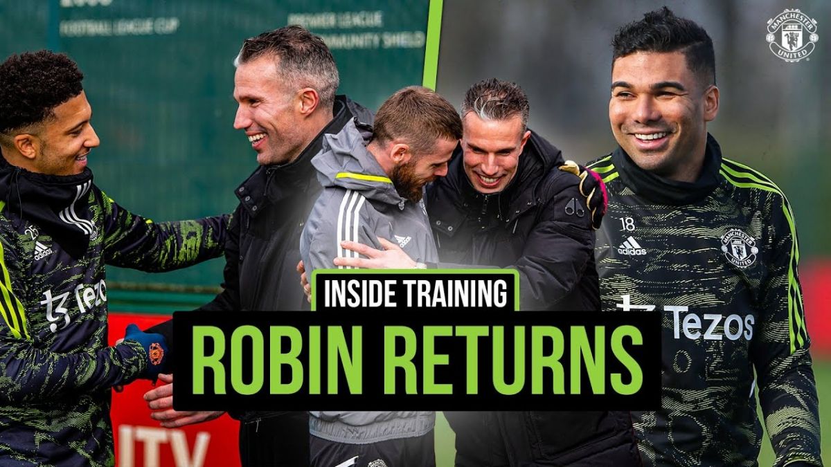 حضور رابین فن پرسی در تمرینات منچستریونایتد