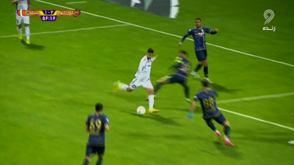 گل اول پیکان به گل گهر سیرجان (مهدی لیموچی)