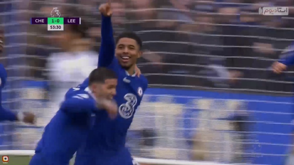 گل اول چلسی به لیدزیونایتد (وسلی فوفانا)