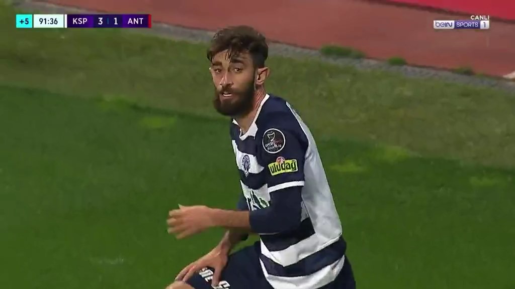 عملکرد علی قلی زاده در بازی قاسم پاشا 3-1 آنتالیا اسپور