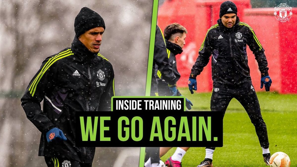 تمرینات منچستریونایتد پیش از بازی با رئال بتیس در لیگ اروپا