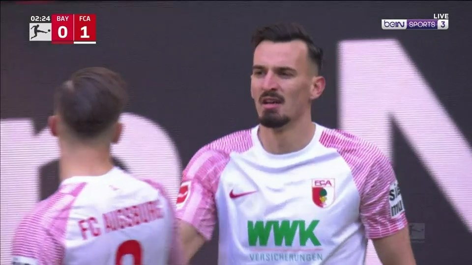 گل اول آگزبورگ به بایرن مونیخ (مرگیم بریشا)