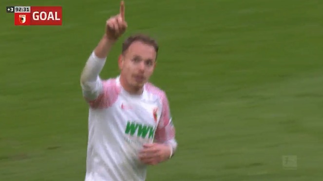 گل سوم آگزبورگ به بایرن مونیخ (کاردونا)