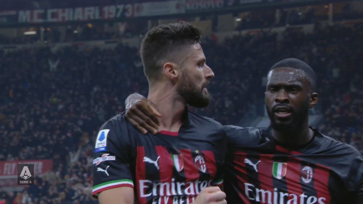 گل اول میلان به سالرنیتانا (ژیرو)