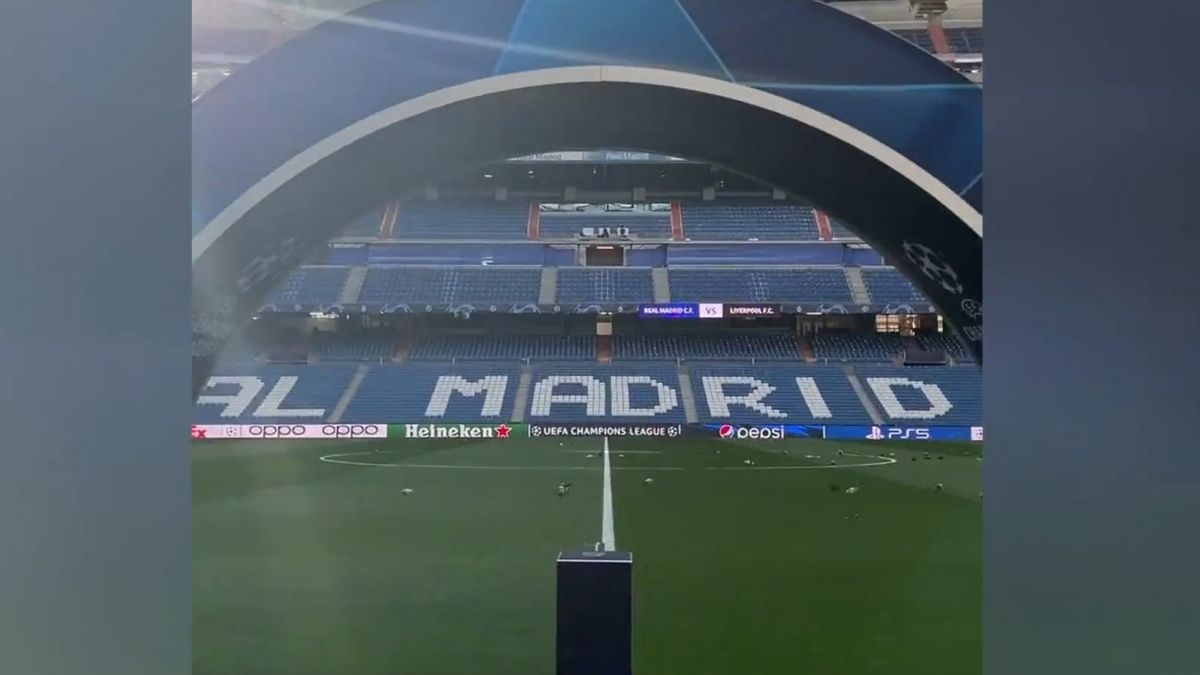 ورزشگاه سانتیاگو برنابئو کمتر از سه ساعت تا تقابل رئال مادرید و لیورپول