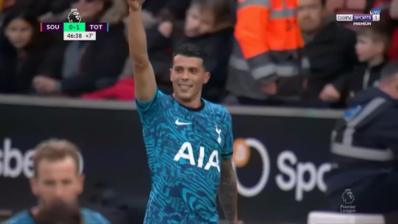 گل اول تاتنهام به ساوتهمپتون (پدرو پورو)