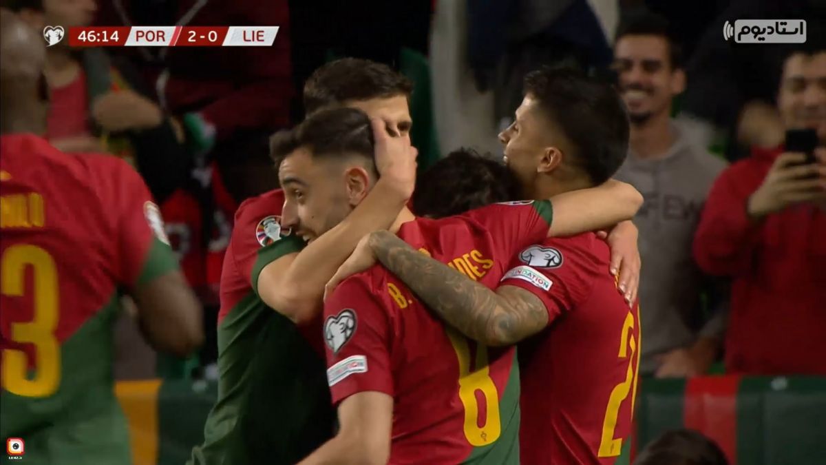 گل دوم پرتغال به لیختن اشتاین (برناردو سیلوا)