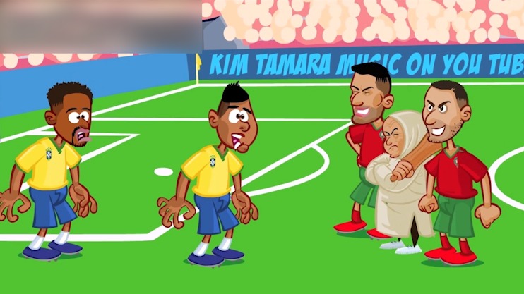 شکست برزیل در مقابل مراکش به روایت انیمیشن