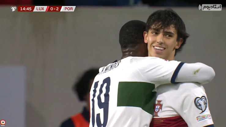 گل دوم پرتغال به لوکزامبورگ (ژائو فلیکس)