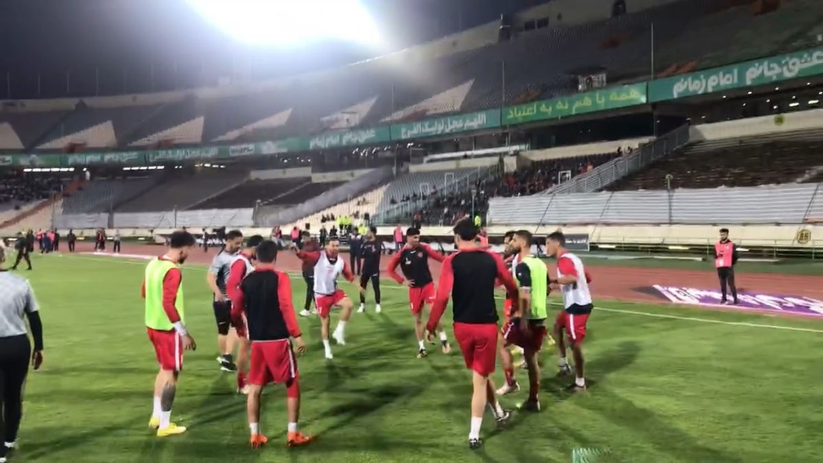 اختصاصی/ گرم کردن بازیکنان پرسپولیس پیش از تقابل با ملوان