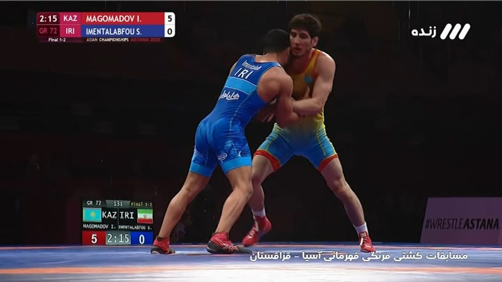 کشتی فرنگی قهرمانی آسیا/ شکست سجاد ایمن طلب در فینال مقابل حریف قزاق و کسب مدال نقره