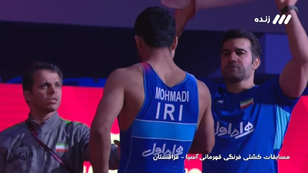 کشتی فرنگی قهرمانی آسیا/ پیروزی علیرضا مهمدی در رده بندی مقابل حریف هندی و کسب مدال برنز