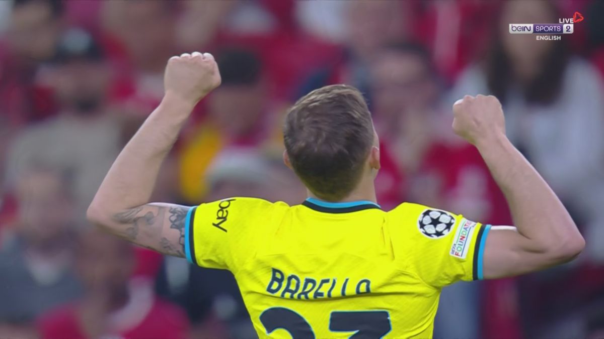 گل اول اینتر به بنفیکا (نیکولو بارلا)