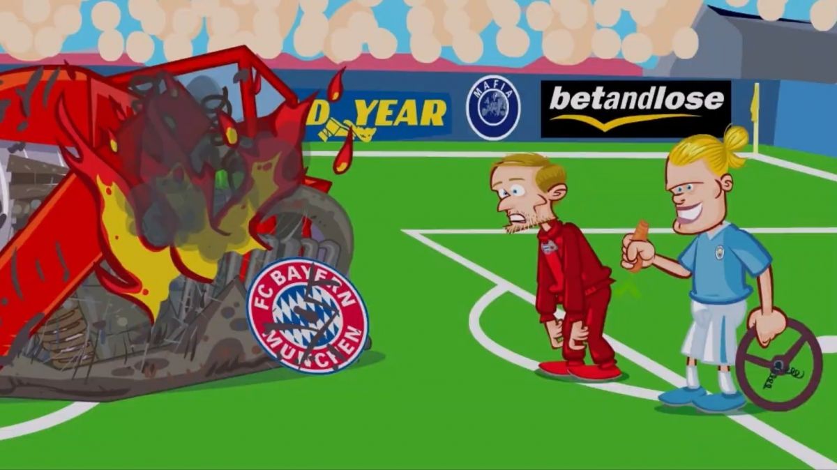 انیمیشن طنز بازی منچسترسیتی 3-0 بایرن مونیخ