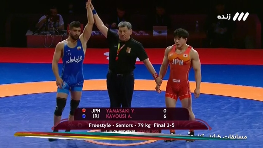 کشتی آزاد قهرمانی آسیا/ پیروزی امیرحسین کاووسی مقابل حریف ژاپنی و کسب مدال برنز