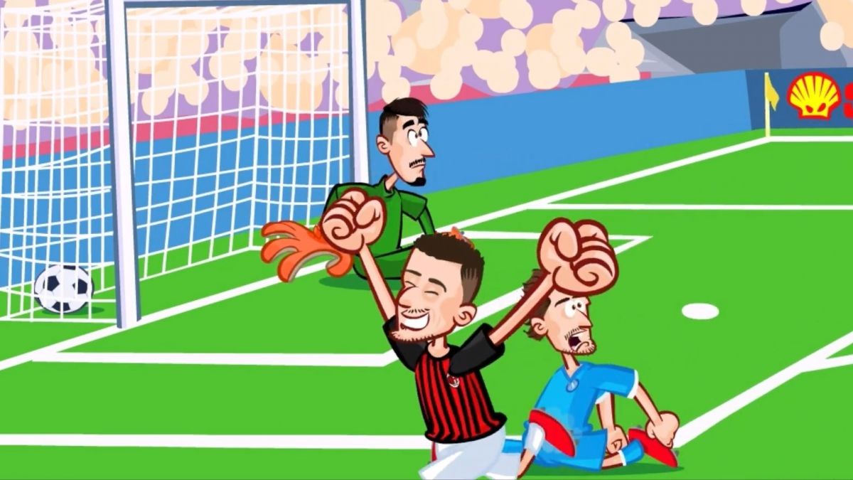 انیمینش طنز بازی میلان 1-0 ناپولی