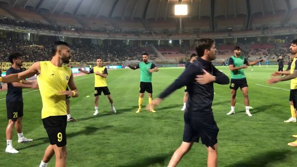 اختصاصی/ گرم کردن بازیکنان پیش از تقابل سپاهان و مس رفسنجان