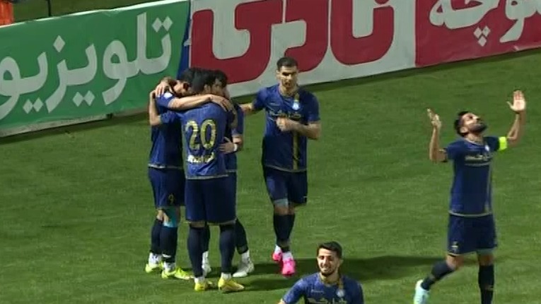 گل اول گل گهر به فولاد خوزستان (گل مشکوک امین قاسمی نژاد)