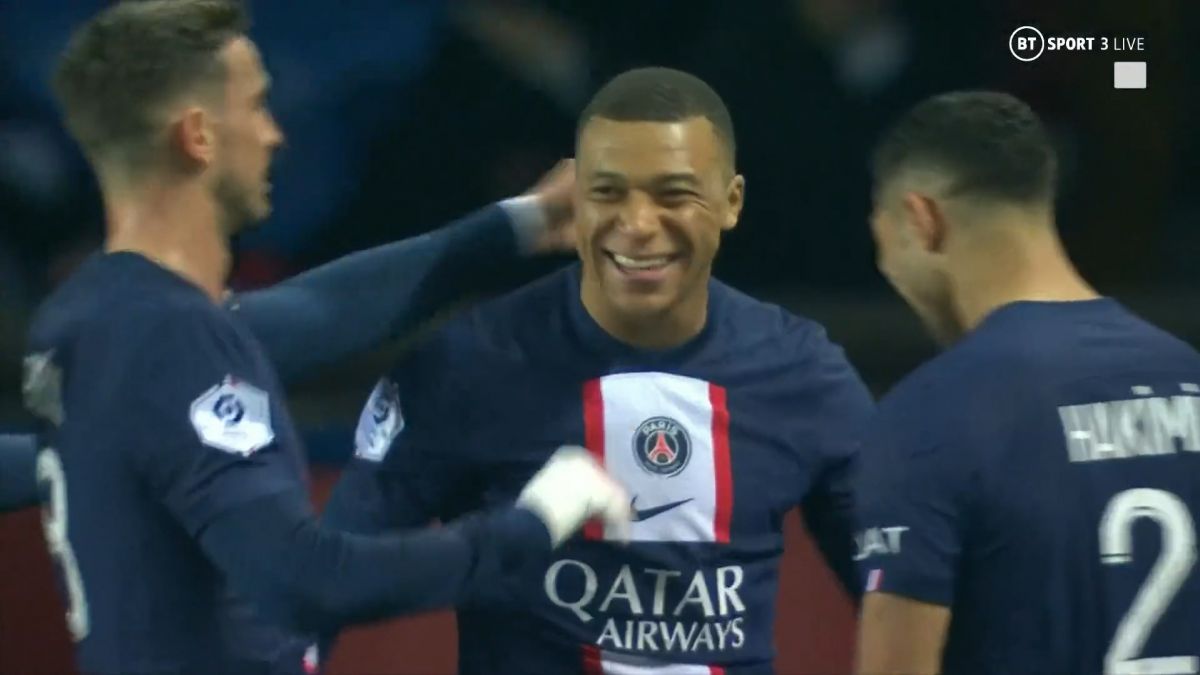 گل اول پاری سن ژرمن به لانس (امباپه)