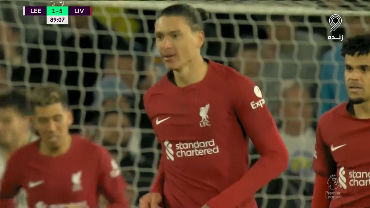 گل ششم لیورپول به لیدزیونایتد (داروین نونیز)
