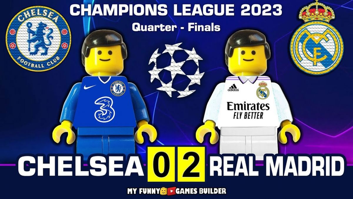 شبیه سازی بازی چلسی 2-0 رئال مادرید با عروسک لگو