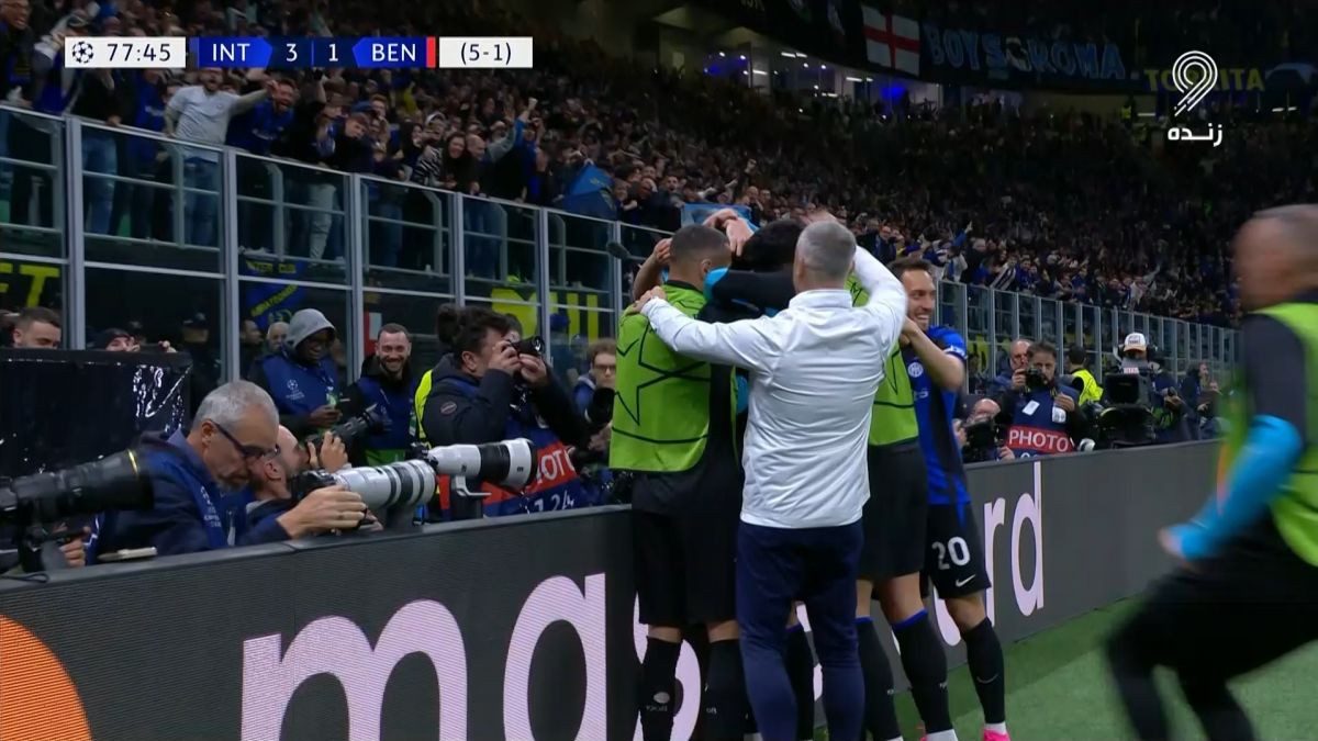 گل سوم اینتر به بنفیکا (خواکین کوره‌آ)