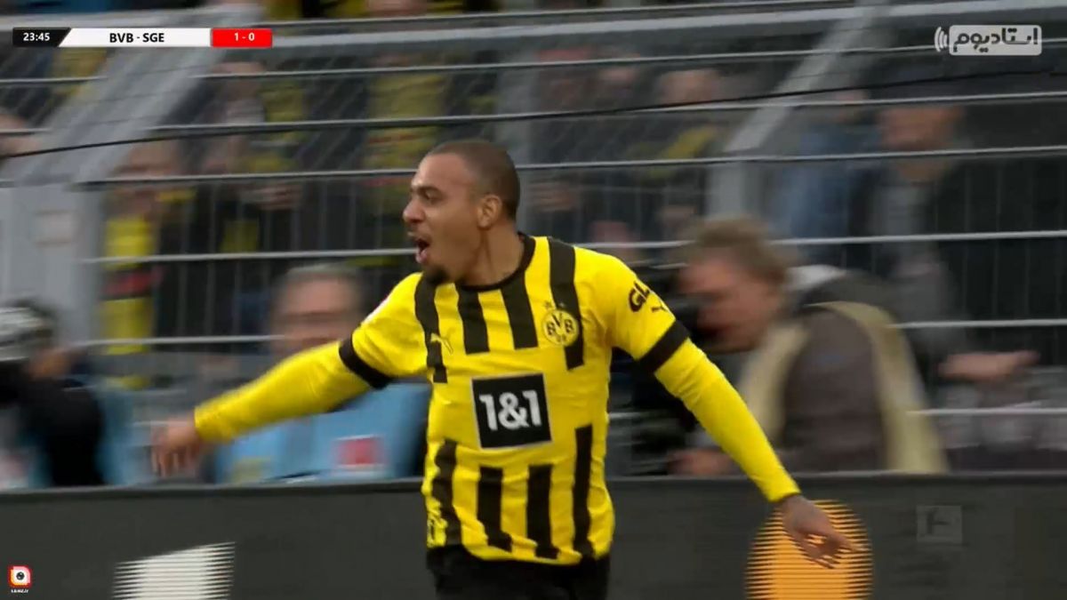 گل دوم دورتموند به اینتراخت فرانکفورت (دونیل مالن)