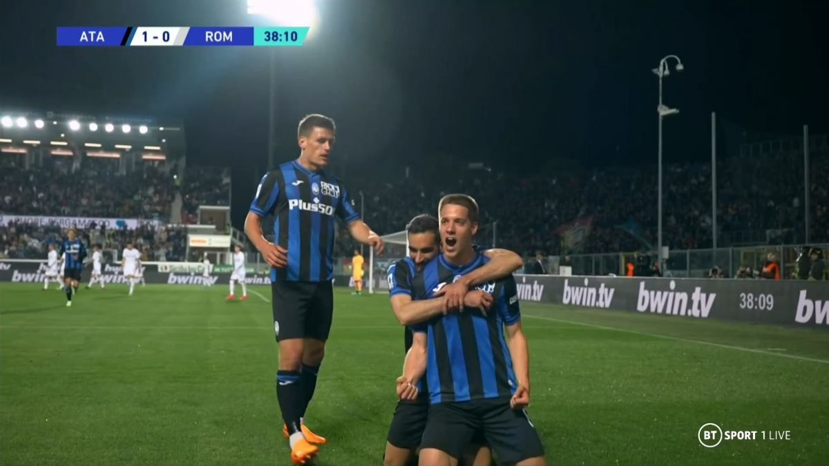 گل اول آتالانتا به رم (پاشالیچ)