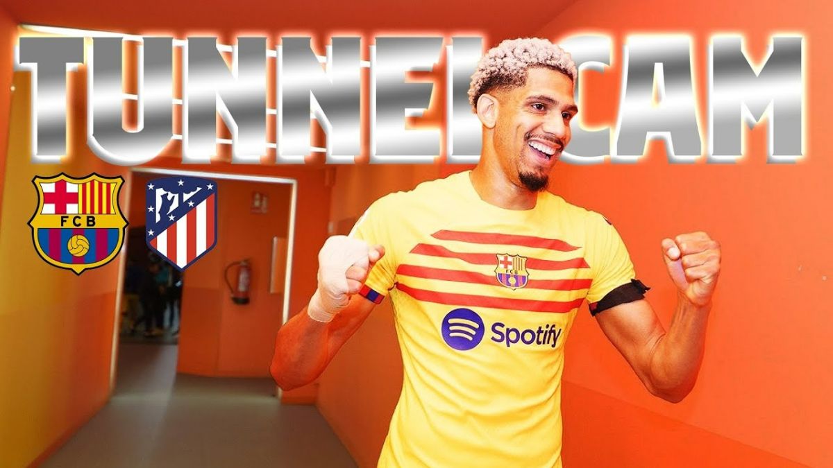 حال و هوای تونل ورزشگاه نیوکمپ در شروع و پایان بازی مقابل اتلتیکومادرید