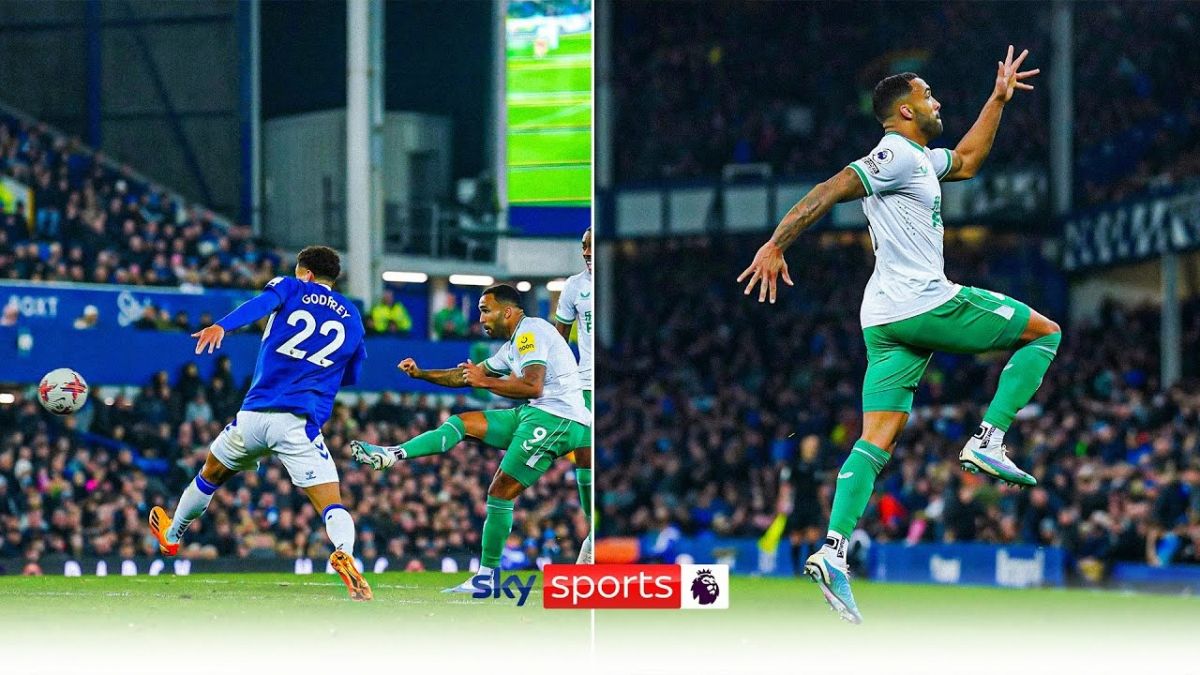 گل زیبای کالوم ویلسون در بازی نیوکاسل و اورتون از تمام زوایا