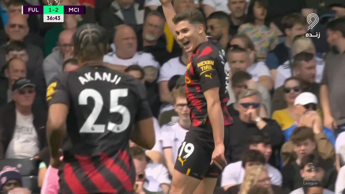 گل دوم منچسترسیتی به فولام (سوپرگل آلوارز)