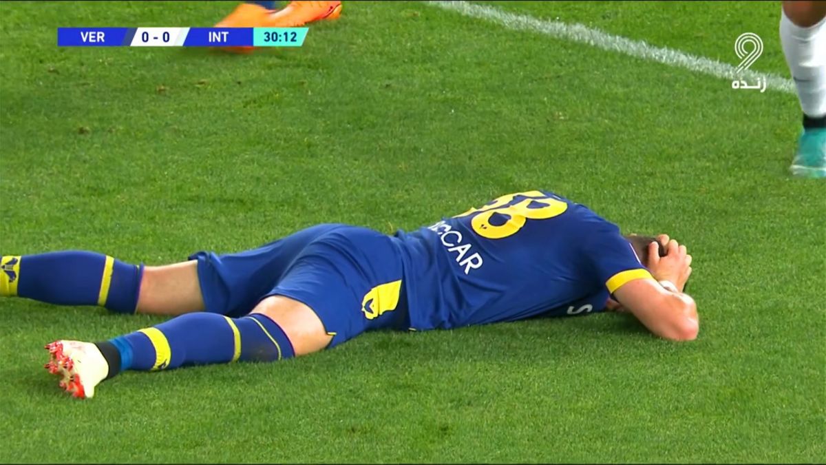 گل اول اینتر به ورونا (گل به خودی آدولفو گایچ)