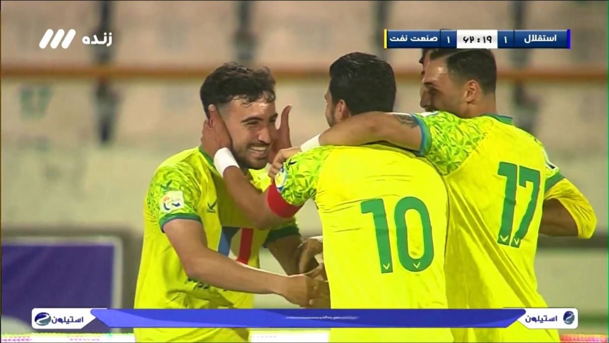 گل اول صنعت نفت آبادان به استقلال (ممی زاده)