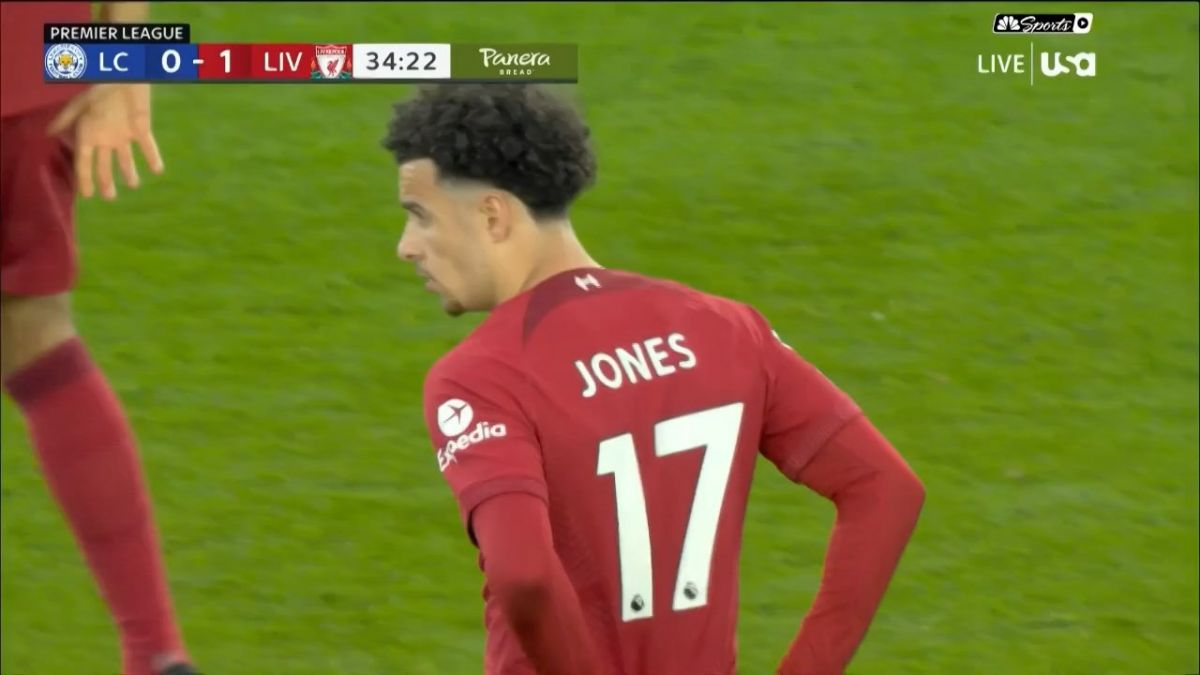 گل اول لیورپول به لسترسیتی (کرتیس جونز)