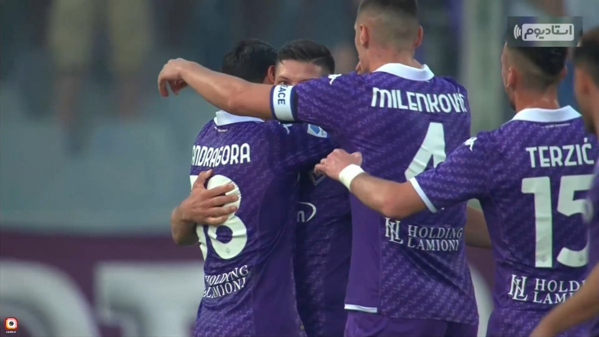 گل اول فیورنتینا به رم (لوکا یوویچ)