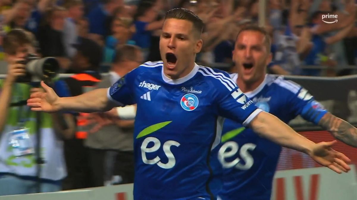 گل اول استراسبورگ به پاری سن ژرمن (کوین گامیرو)