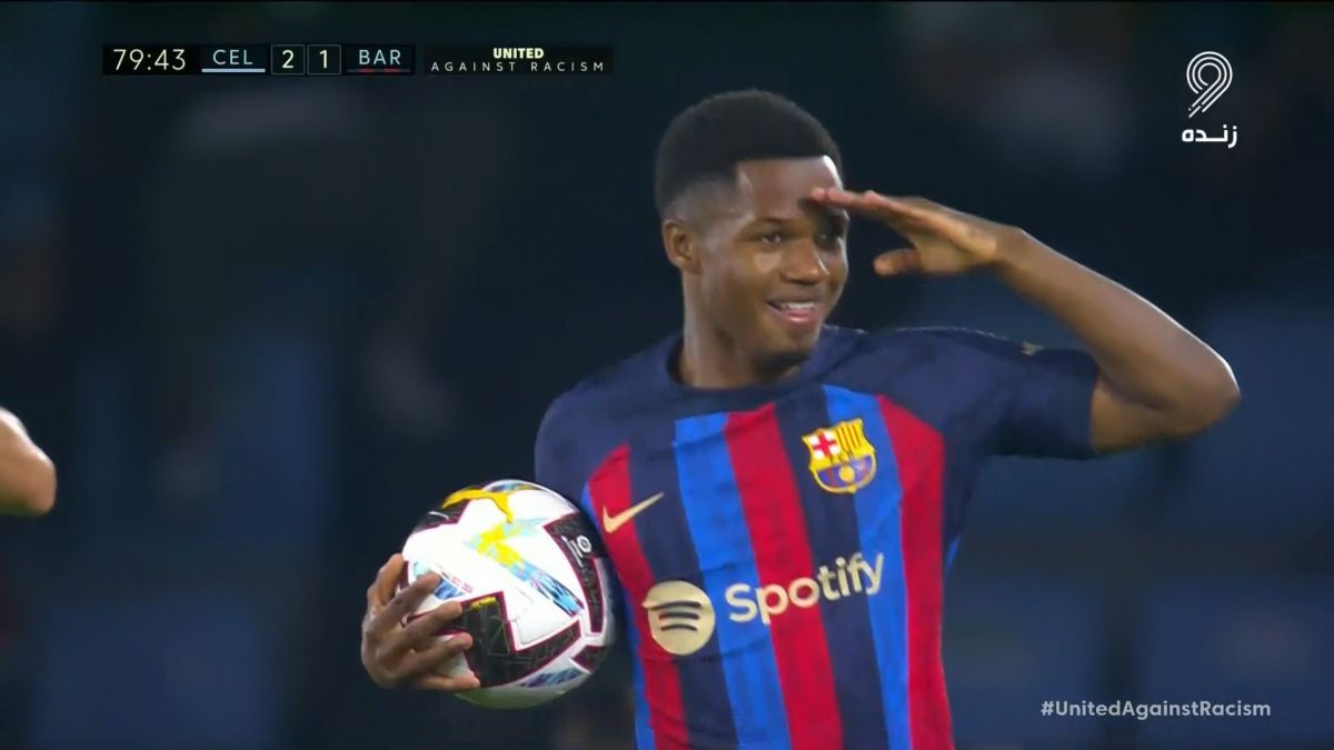 گل اول بارسلونا به سلتاویگو (آنسو فاتی)