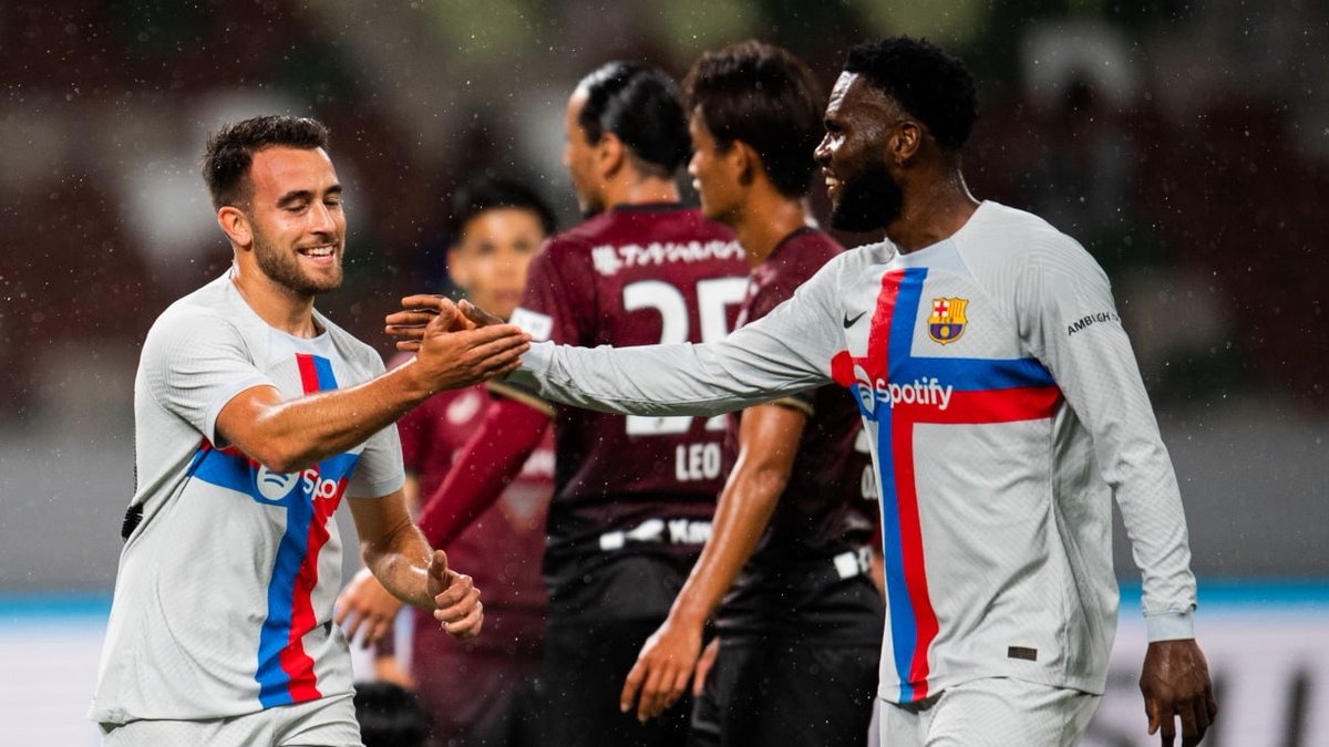 گل اول بارسلونا به ویسل کوبه (فرانک کسیه)