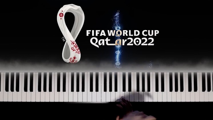 نواختن یکی از آهنگ رسمی جام جهانی 2022 قطر با پیانو