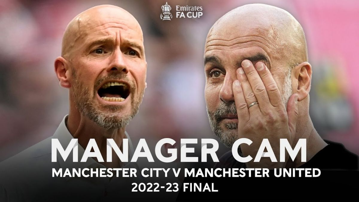 واکنش های جالب گواردیولا و تن هاخ در فینال جام حذفی انگلیس 23-2022