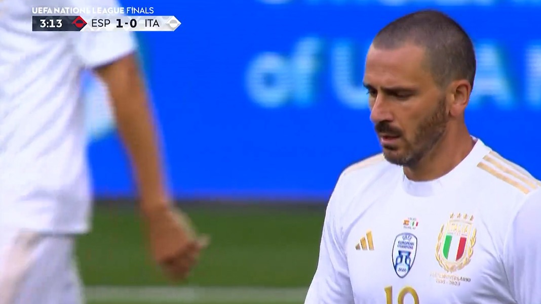 گل اول اسپانیا به ایتالیا (اشتباه وحشتناک بونوچی - پینو)