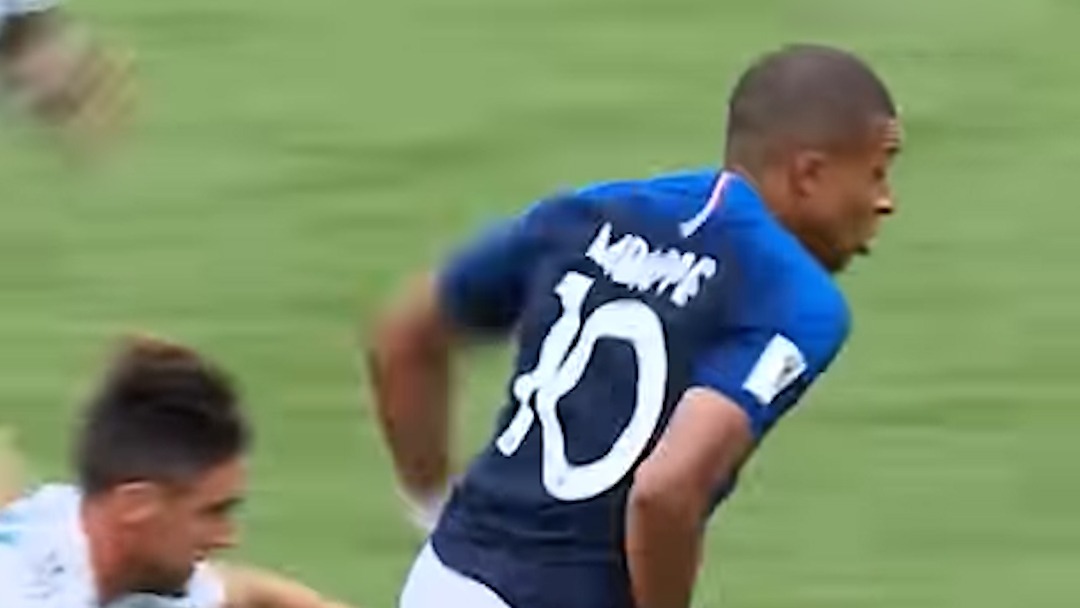 سرعت بسیار زیاد ستاره فرانسوی کیلیان امباپه در جاج جهانی 2022 قطر