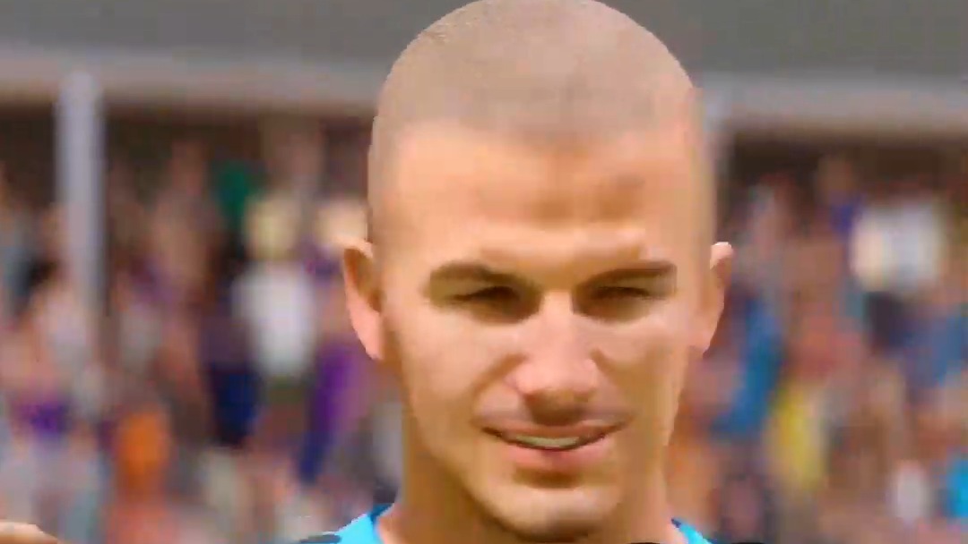 روند بهتر شدن گرافیکی کاراکتر ستاره انگلیسی دیوید بکهام در بازی کامپیوتری فیفا