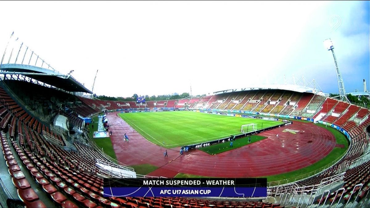 توقف دیدار نوجوانان ایران - نوجوانان ژاپن به دلیل رعد و برق