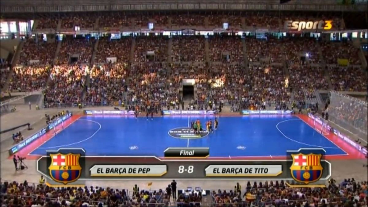 دیدار قدیمی و دوستانه فوتسال بین بازیکنان گواردیولا و ویلانووا