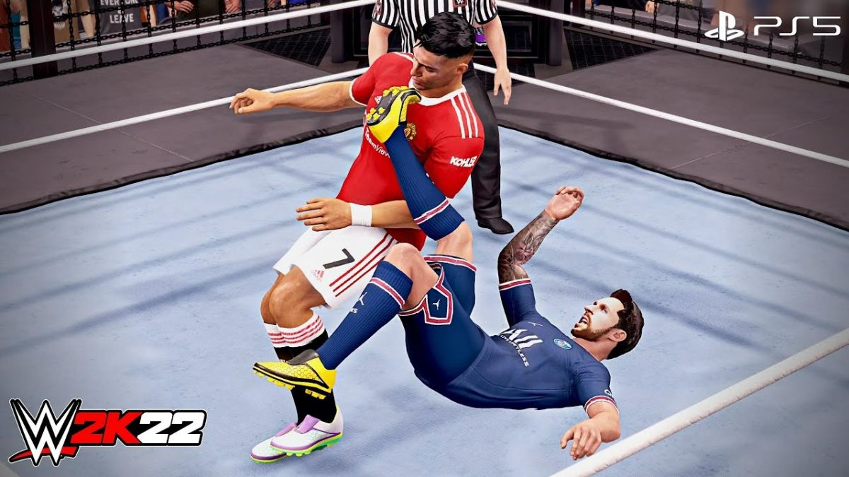 مسابقه جذاب کشتی کج بین رونالدو و مسی