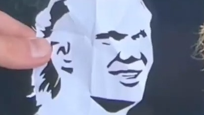 طراحی چهره ارلینک هالند ستاره منچستر سیتی با قیچی