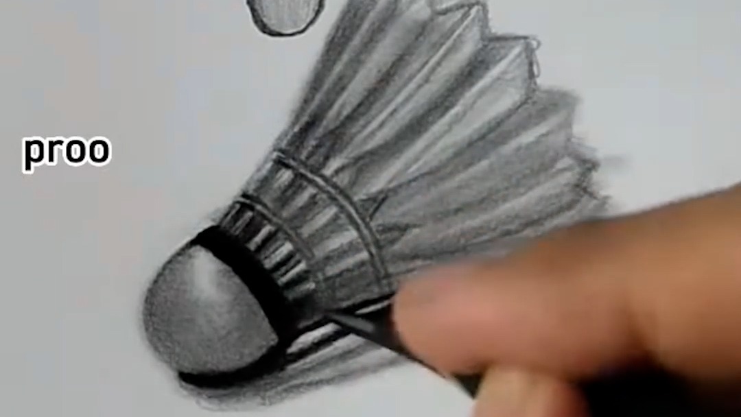 منهای فوتبالی/طراحی توپ بدمینتون به سبک سیاه قلم