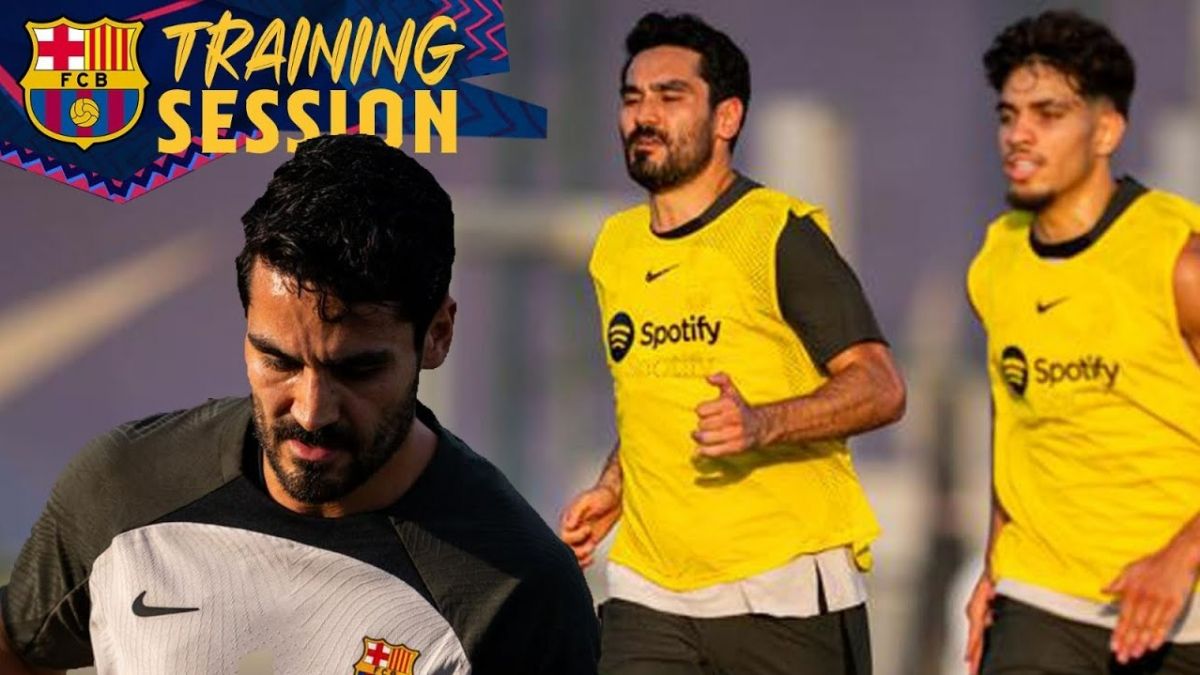 تمرین بارسلونا با حضور گوندوگان